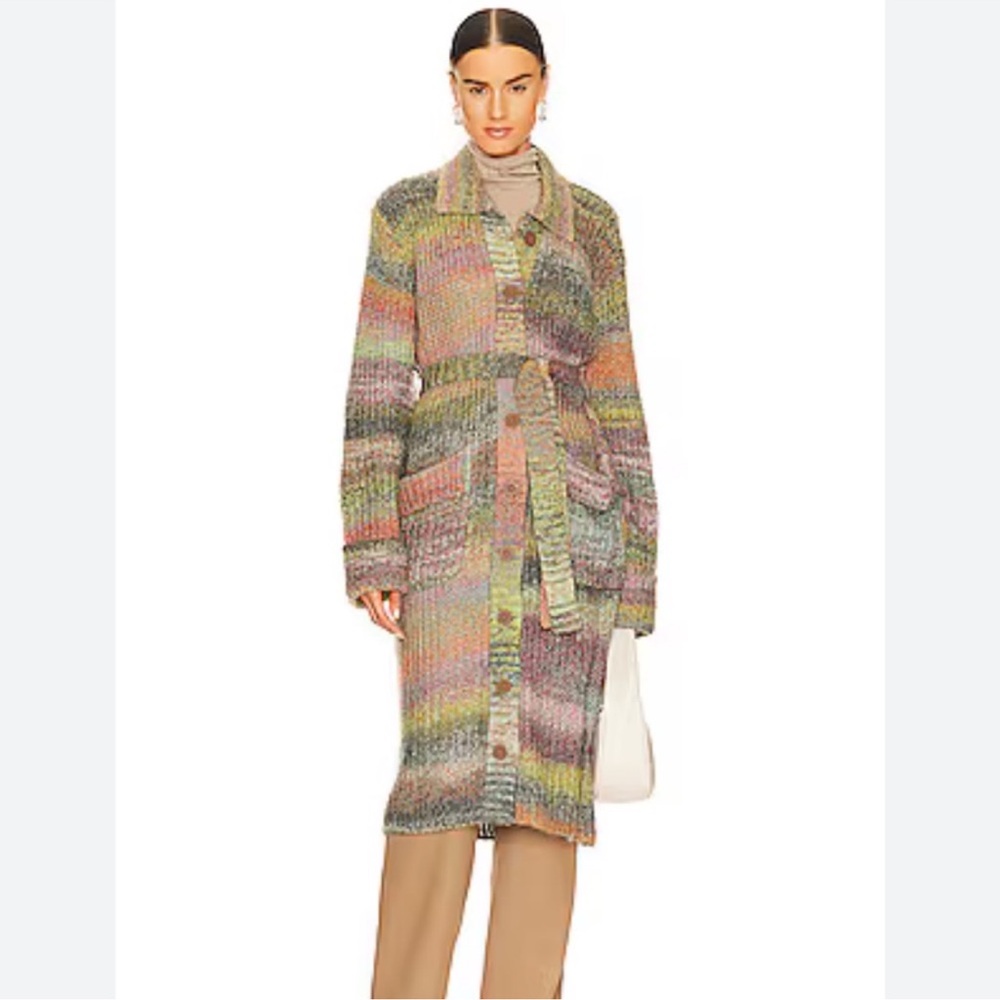 NWT Poppy Cardigan in Olive Oil multi